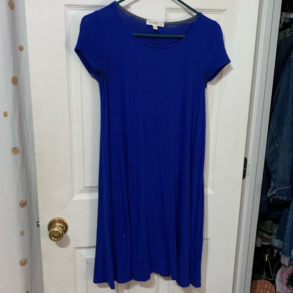 Love, Fire Bright Blue T-Shirt Dress - Picture 2 of 6